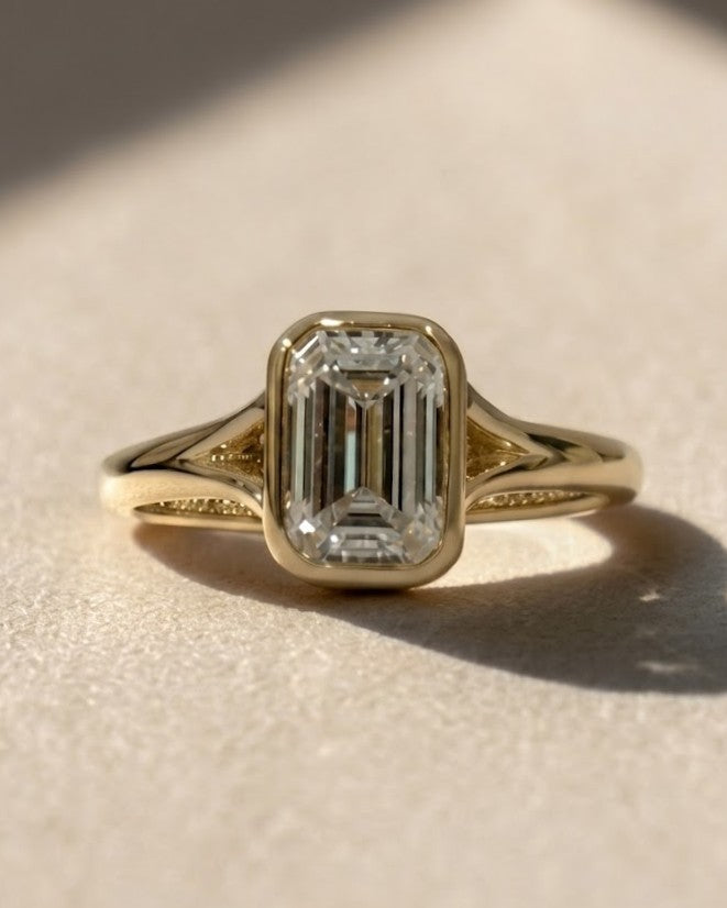 Bezel Set Engagement Ring